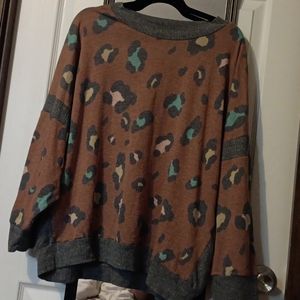 Westwind shirt cheetah print 3x 4x